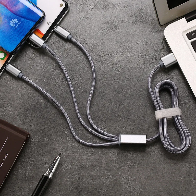 3 в 1 USB кабель для iPhone X Быстрая зарядка микро кабель для samsung type C кабель синхронизации данных для huawei Xiaomi телефон зарядное устройство Шнур