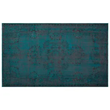 

Handmade Turquoise Vintage Overdyed Turkish Area Rug 171x289 Cm-5'7''X9'6''