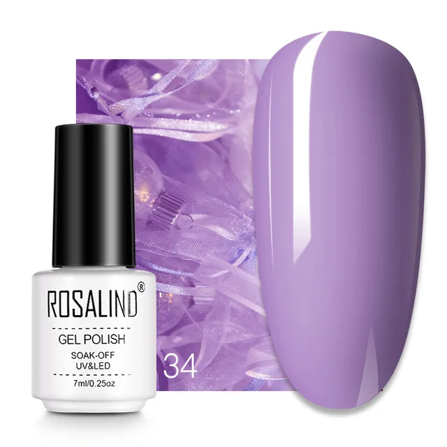 ROSALIND 7ML Nail Gel Polish Hybrid Varnishes All For Manicure Nails Art Base Top Coat UV Lamp Vernis Semi Permanent Varnishes RC34