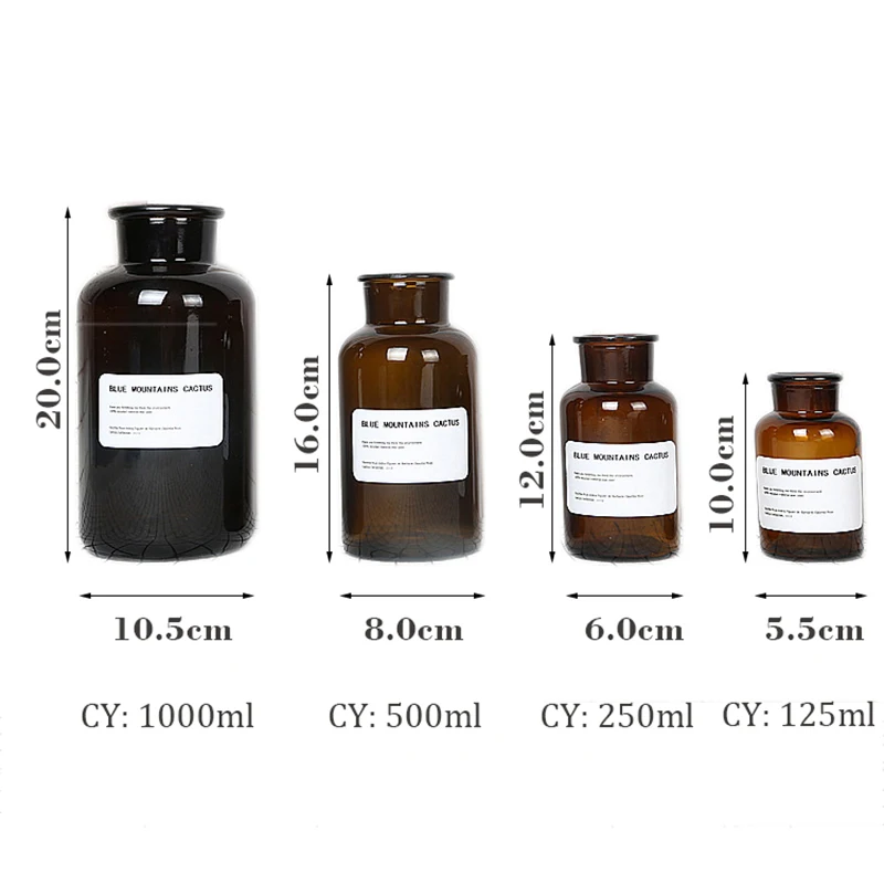 Nordic Style Retro Transparent Brown Glass Bottle Bedroom Vase Desktop Photography Accessories Studio Photo Backdrop Ornamen