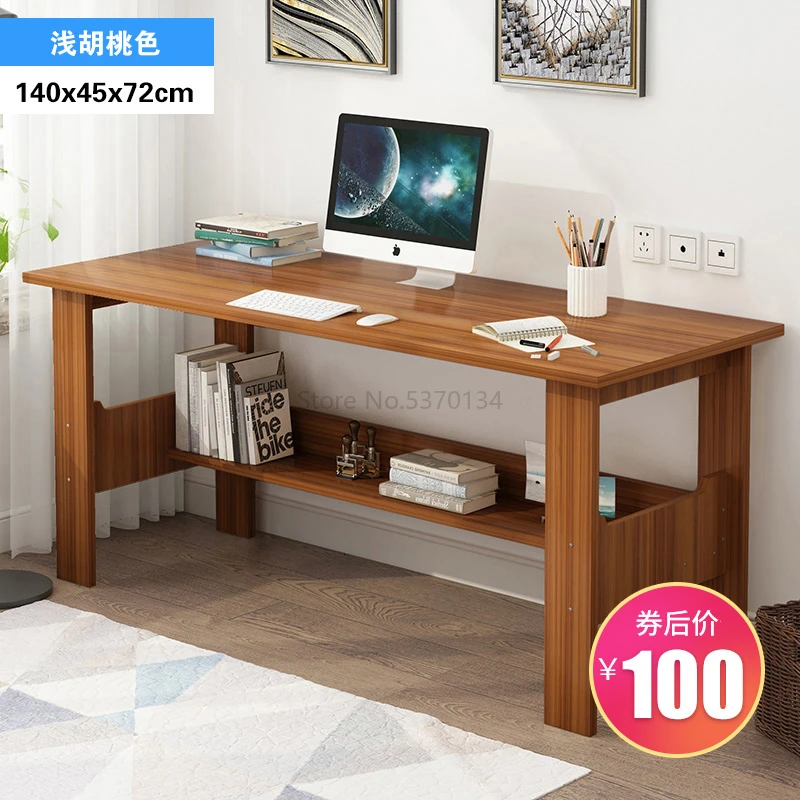 Computer Desk Desktop Home Desk Student Writing Desk Simple Modern Office Solid Wood Color Simple Small Table Bedroom - Цвет: Розовый