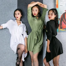 Платье для латинских танцев, рубашка с длинным рукавом, платья для сальсы, румбы, ча-самбы, Одежда для танцев, женская одежда для латинских танцев, женская одежда DN2750