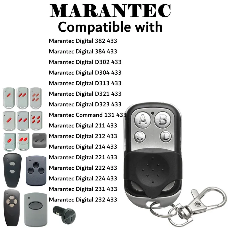 MARANTEC digital 211212214221222224231232 433 replacement gate garage door remote transmitter door phone key duplicator