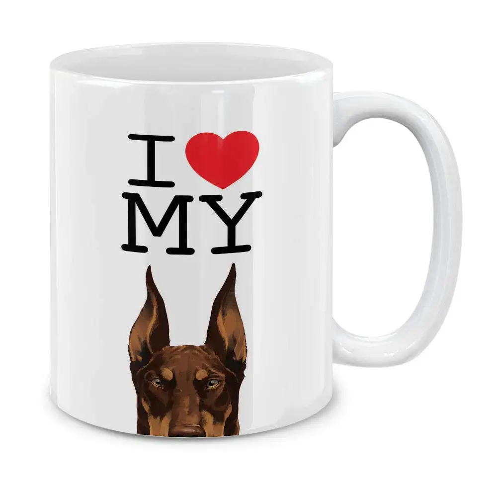 I Love My Dog Ceramic Coffee Gift Mug Tea Cup 11 OZ | Дом и сад