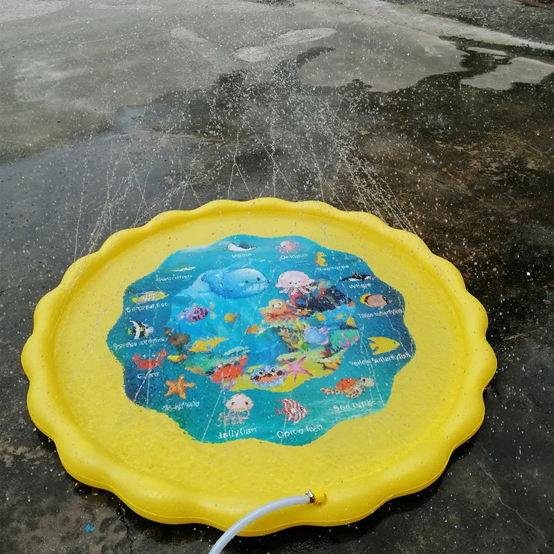 ПВХ надувная водная бьющий коврик детской верхней одежды; водные игрушки спринклерной надувной матрас Радужный мост Единорог спрей ладони
