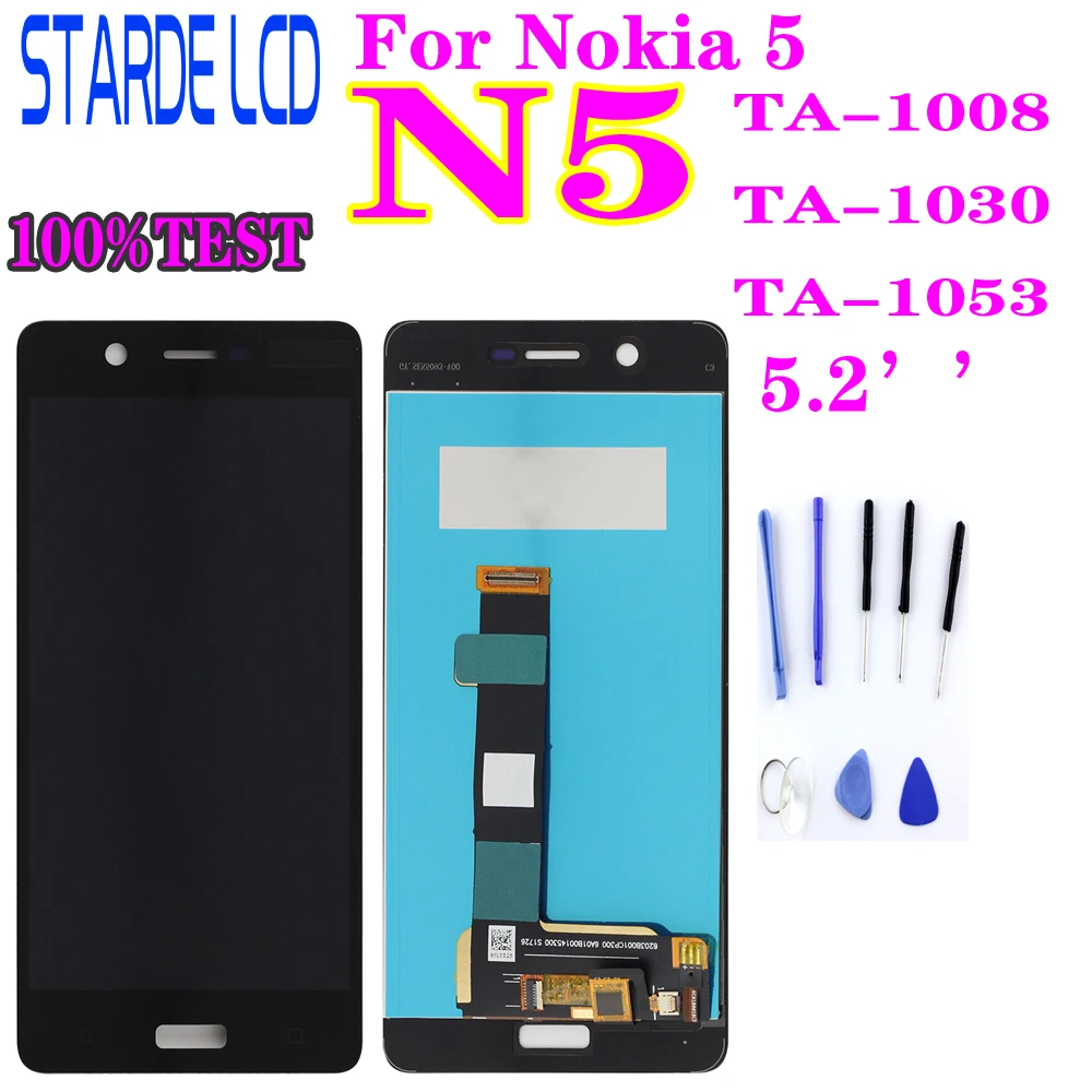 Lcd Sostitutivo Aaa Starde Testato Per Nokia 5 N5 Ta-1008 Ta-1030 Ta-1053 Display Lcd Touch Screen Assembly Digitizer Assembly