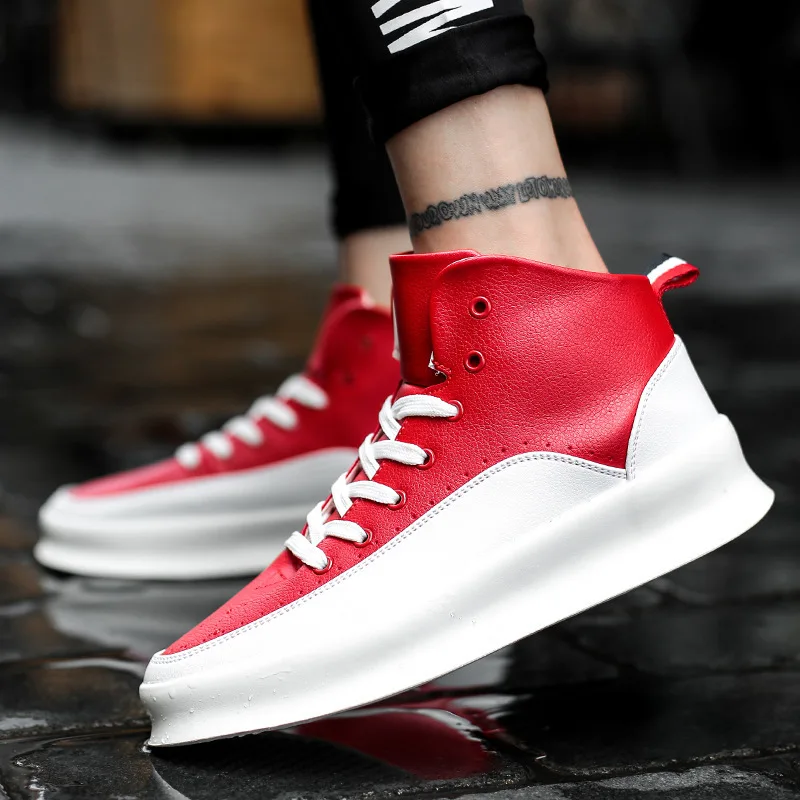 Men High Top Kanye Justin Cool Mens Casual Shoesmale Motorcycle Sneakers Hip Hop Designer Brand Height Increase Owen Botas | Обувь