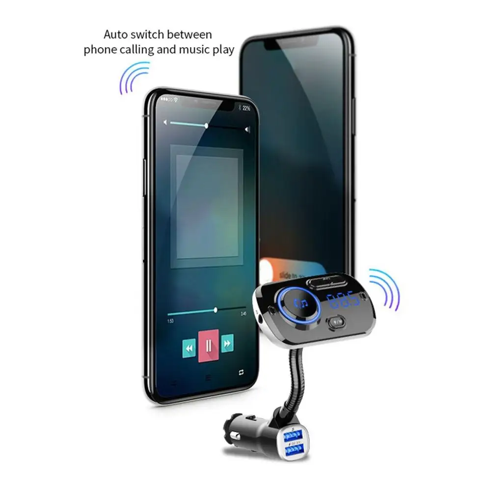 Автомобильное зарядное устройство Беспроводное Автомобильное MP3-плеер Hands-Free вызов автомобиль Быстрая зарядка fm-передатчик беспроводной MP3-плеер