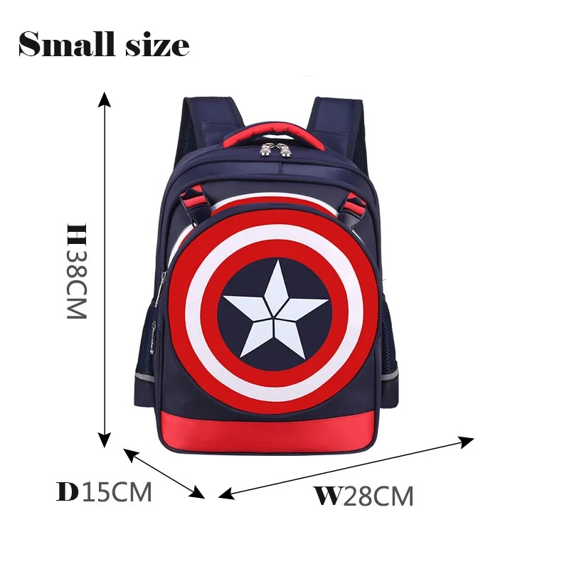 New Arrival Waterproof Kids Bag School Cartoon 3D Special Spiderman Bags For Boys Captain America Children's Mochilas Escolares