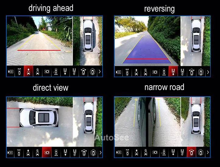 12 видов режимов просмотра автомобильная камера 3D Key Max с углом обзора 360 градусов