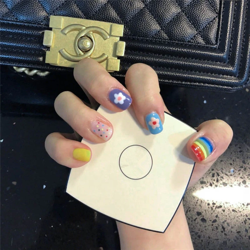 6 стилей/набор обертывания для Ногтей Полное покрытие клейкие наклейки для дизайна ногтей наклейки для красоты декоративные аксессуары 14 типсов - Цвет: DA239