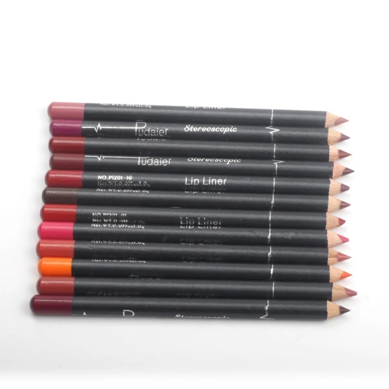 Pretty Comy 12 Colors/Set Lipstick Women Black Stick Waterproof Lasting Lip Liner Pencil Set Makeup Pretty Comy 12 Colors/Set Lipstick Women Black Stick Waterproof Lasting Lip Liner Pencil Set Makeup