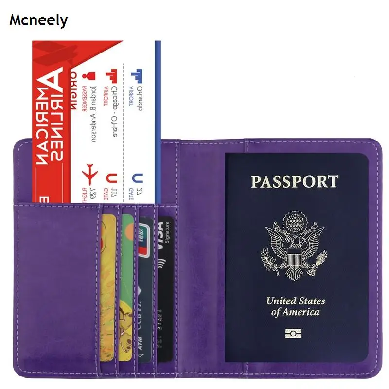 Толстый Дорожный Чехол для паспорта для Канады кожаный защитный чехол держатель для паспорта для бизнеса держатель кредитной карты Чехол