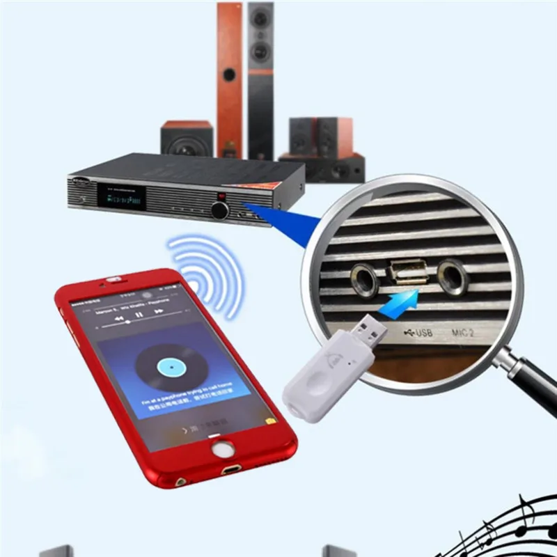 New Arrival Universal USB Wireless Bluetooth Dongle AUX EDR USB Music Audio Receiver Adapter Audio Receiver