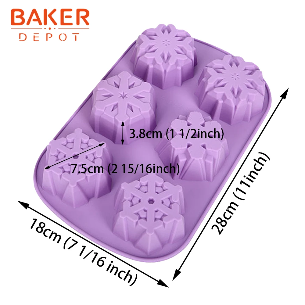 BAKER DEPOT снег форма пудинг Формочки для желе Силиконовые Мыло Форма Силиконовая мышь торт формы для выпечки инструменты Кондитерские хлеб