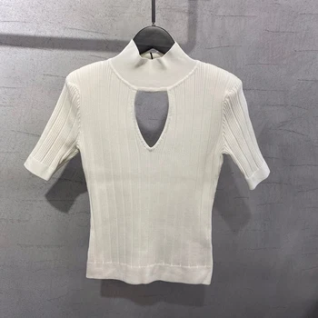 

Women Short Sleeve O-neck Sweaters 2020 Autumn Winter Black Knitted Pullovers Women Casual Korean Female Jumper