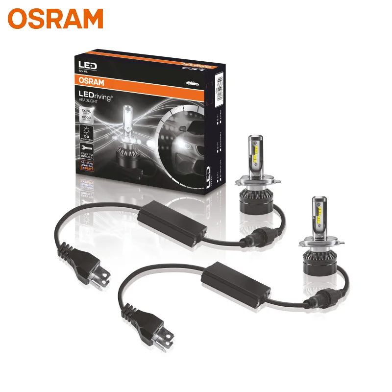 OSRAM H4 светодиодный противотуманный светильник 6000K12V холодный более яркий 9003 HB2 16204CW энергосберегающая лампа головной светильник