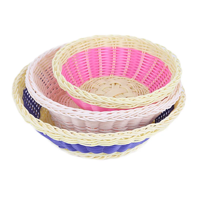 

Manufacturers Direct Selling Imitation Rattan Popcorn Basket Snack Tray Hot Pot guo shu pan KTV ling shi kuang Wholesale