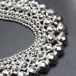 Rainbow Hematite and Black Gold Natural Stone Beads - 10mm 36pcs (Faceted silver)