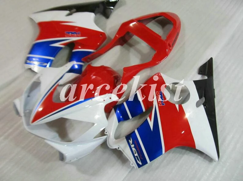 ABS пластиковый мотоциклетный вставной обтекатель комплект Подходит для HONDA CBR600 F4i FS 2001 2002 2003 01 02 03 на заказ Красный Синий HRC