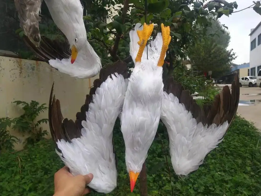 

Зилин избавляется от чайки! Реалистичная затычка Dead Seagull Lifesize, большая пернатая пугающая Чайка, 48 см длина