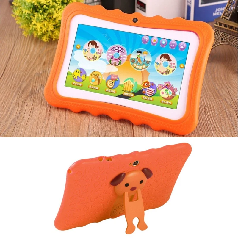 7 pulgadas niños Tablet cámara doble Android Wifi educación juego regalo para niños niñas, enchufe de la UE - 4