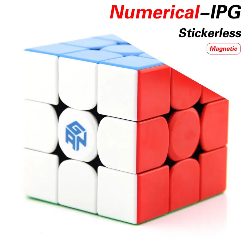 Высококачественный магический куб GAN 356X3x3x3 IPGv5/цифровой IPG 3x3 Магнитный GAN356/356X скоростная головоломка Рождественский подарок игрушки - Цвет: Numerical-IPG-Mutil