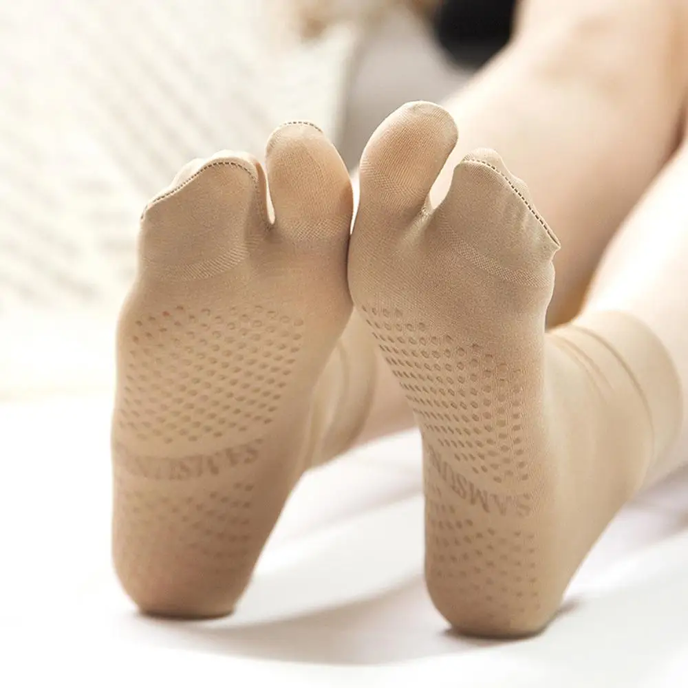 1 paar Damen Mesh Zwei Finger Zehen Socken Flip-Flops Flach Gleitschutz Unsichtbare Zwei Finger Rutschfeste Seidenstrümpfe frauen schocks