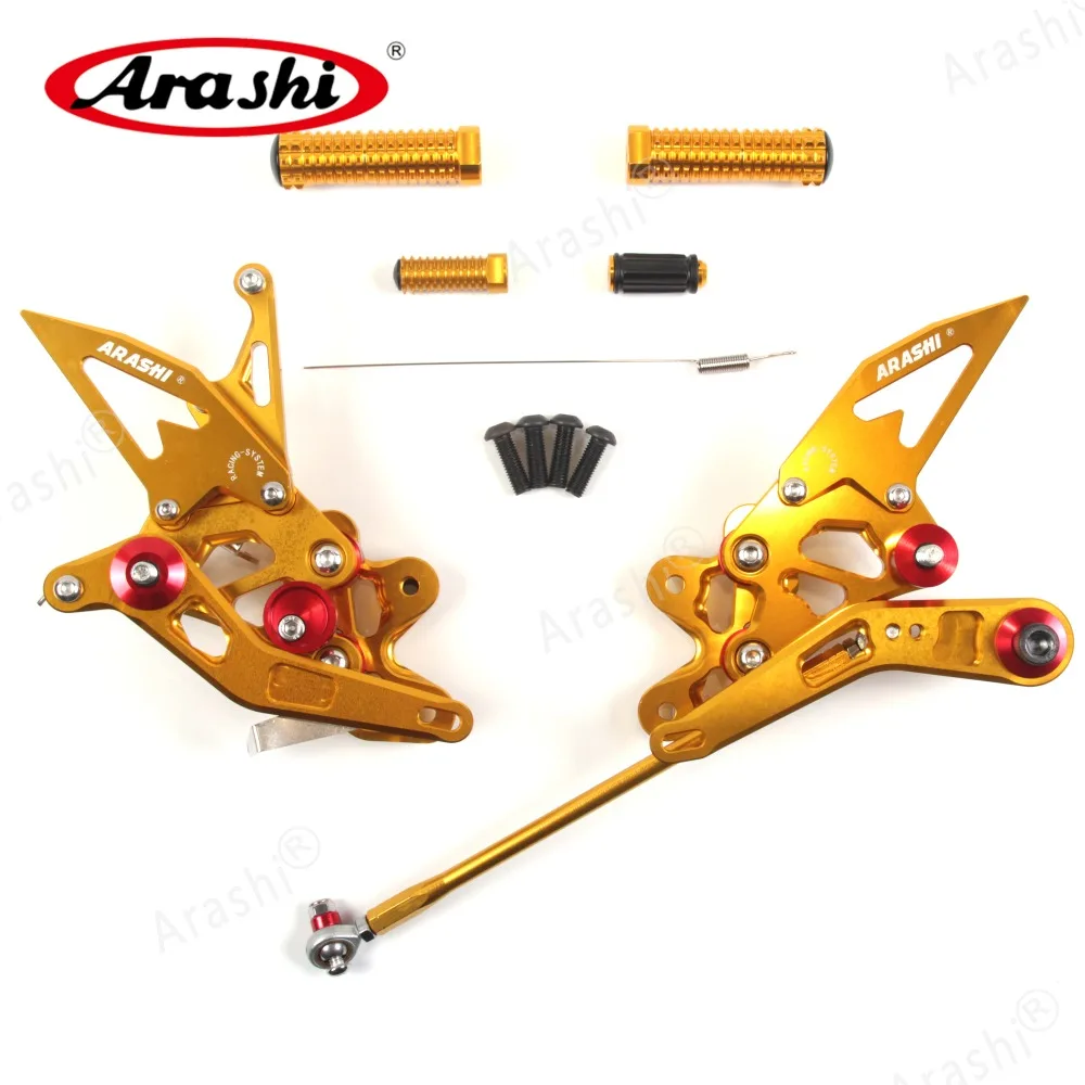 Arashi мотоциклист подножки для SUZUKI GSXR GSX-R 600 750 2011- CNC Регулируемые подножки Rearset GSXR600 GSXR750 2012