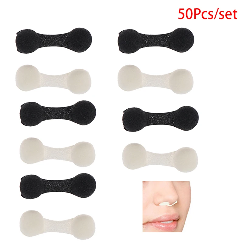 50Pcs/lot Anti-pollution Tanning Nasal Plug Spray Nose Filters Sponge Black/White tanning nasal filters