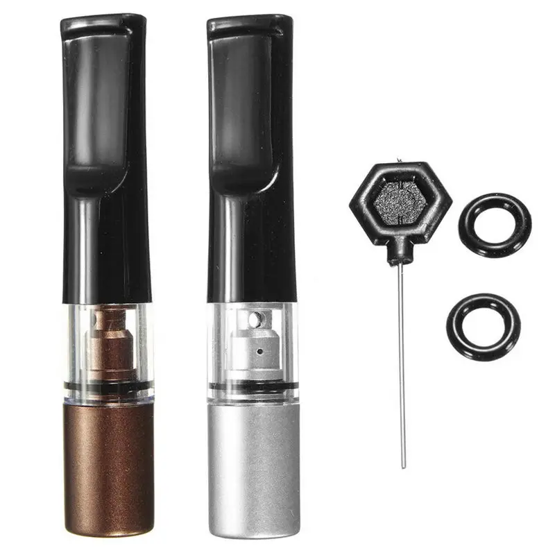 1Pair smoking Pipes Super Cleaning Reusable Tobacco Cigarette Filter Reduce Tar Holder Stone ,Reusable Set,