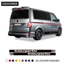 2X Door Side Stripes Skirt Sticker Racing Stripes Graphics Body Decal For Volkswagen TRANSPORTER T4 T5 T6 Accessories