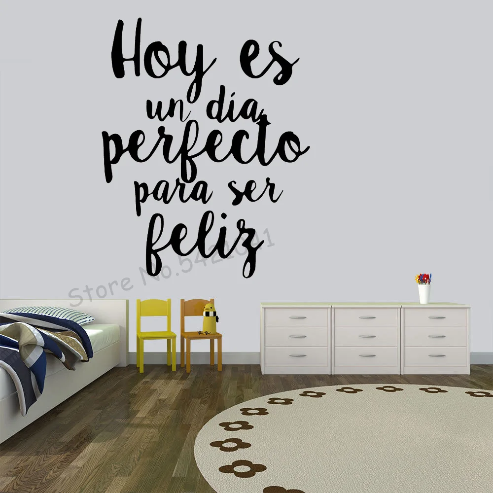 Carved Spanish Phrase Wall Stickers Vinyl Waterproof Home Decoration Living Room kid's Room Background Wall house Decal wall stickers,luminous wall stickers,vinyl decal stickers