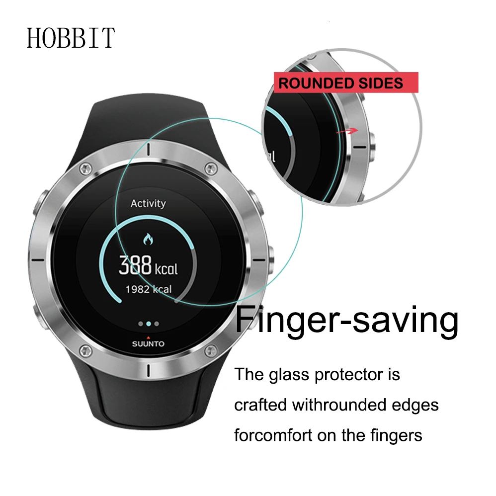 2 шт. в упаковке для часы Suunto Спартанский тренер наручные HR 0,3 мм 2.5D 9h закаленного Стекло Экран протектор смарт-часы, пленка царапинам