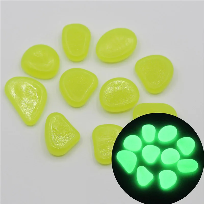 

100Pc Glow In The Dark Pebbles Stones Luminous Fish Tank Garden Aquarium Decor