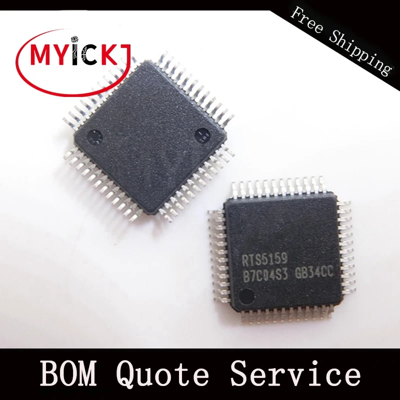 10PCS RTS5159-GR QFP48 USB 2.0 SD/MMC/MS/MSPRO/xD-Picture & Smart Card / SIM Reader IC CHIP | Лампы и освещение