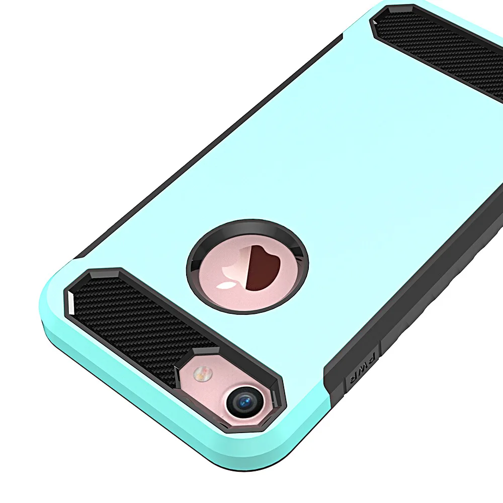 IPhone 7 чехол для телефона из углеродного волокна Защитный чехол-в-TPU+ PC ударопрочный iPhone 8 Plus