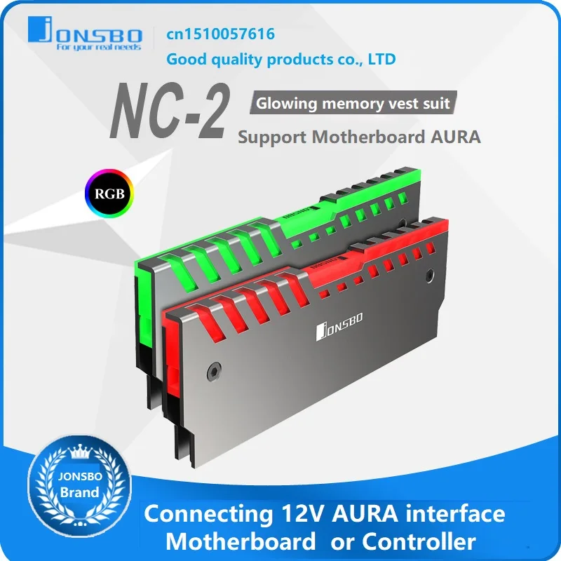 2 шт. RAMs радиатор поддержка материнская плата AURA управление цвет рабочего памяти охлаждающий жилет NC-2 RGB Алюминиевый корпус кулера