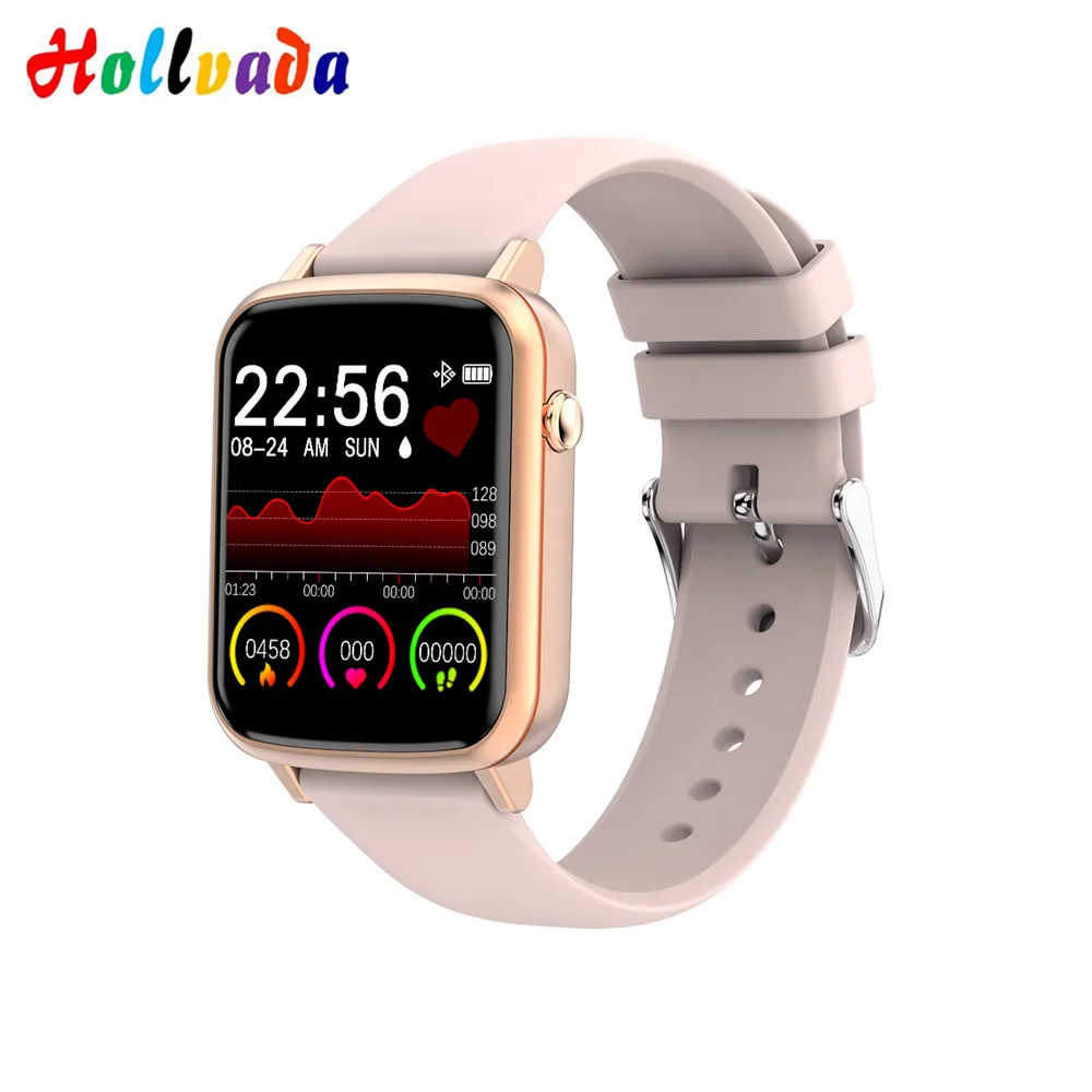 Hollvada Bluetooth, кровяное давление, умные часы, фитнес-трекер, браслет, умный Браслет для IOS 1,3 дюймов, ips цвет, R25 - Цвет: pink