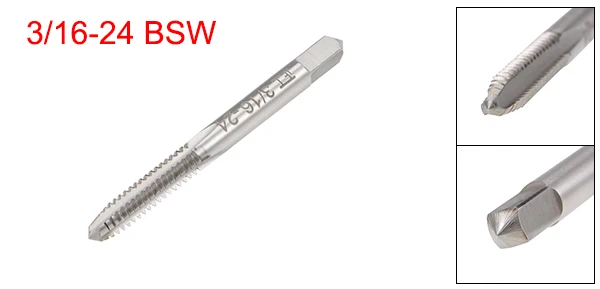 Uxcell Imperial машинный кран BSW шаг резьбы 3-4 прямые флейты H2 высокоскоростной стальной винт резьбовые краны сверла для резки
