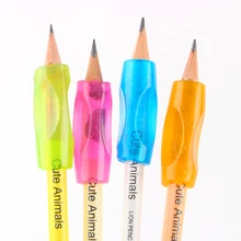 4 Uds socio de aprendizaje de los niños estudiantes papelería sostener lápiz practica dispositivo para Lápiz corrector de las posturas de agarre