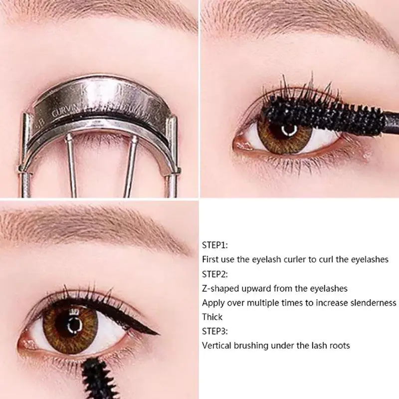 Mascara Thick And Curly Eyelash Waterproof Smudgeproof Mascara Women Makeup Accessory