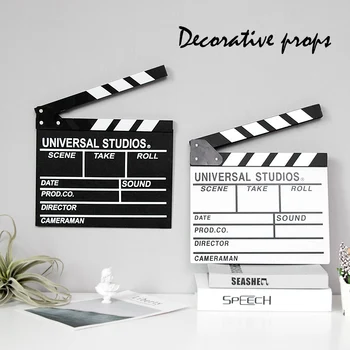 

[HHT] Old Time Memory Nordic MDF Clapper Board Nostalgic Decorations Director Movie Clapper Bar Counter Props Furnishings