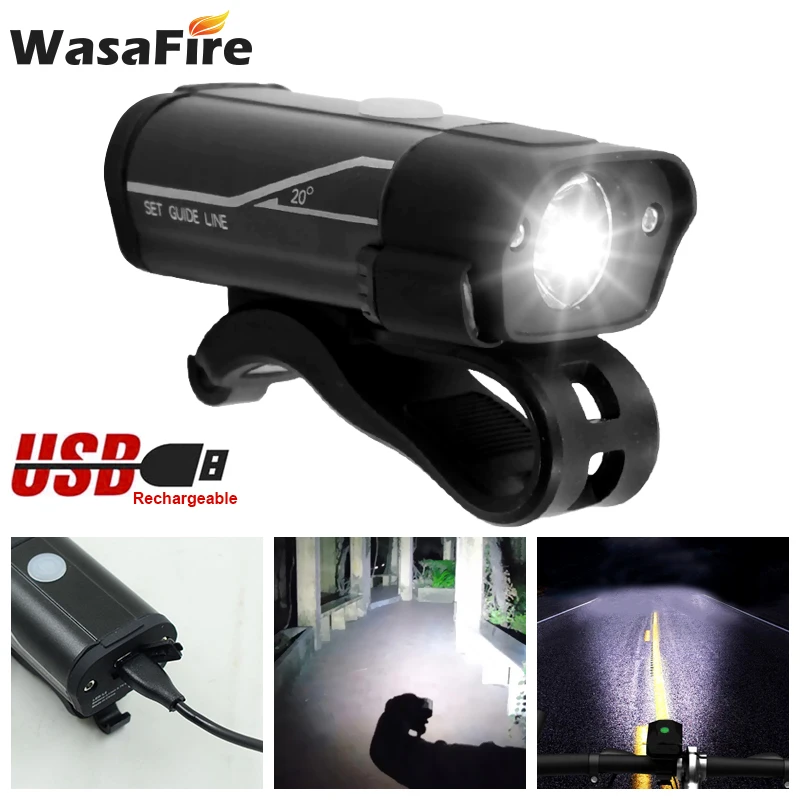 XM-L2 LED Bike Light USB Rechargeable Mountain Bike Front Light 4 Modes Mini Bicycle Headlight Cycling Lantern Head Lamp