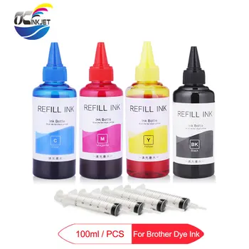 

4x100ml Universal Dye Ink Bottle For Bother LC103 LC113 LC121 LC123 LC127 LC563 LC3017 LC3029 LC3217 LC3317 LC3617 Printer Ink