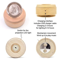 HOT-3D Crystal Ball Music Box The Deer Luminous Rotating Musical Box With Projection Led Light 2