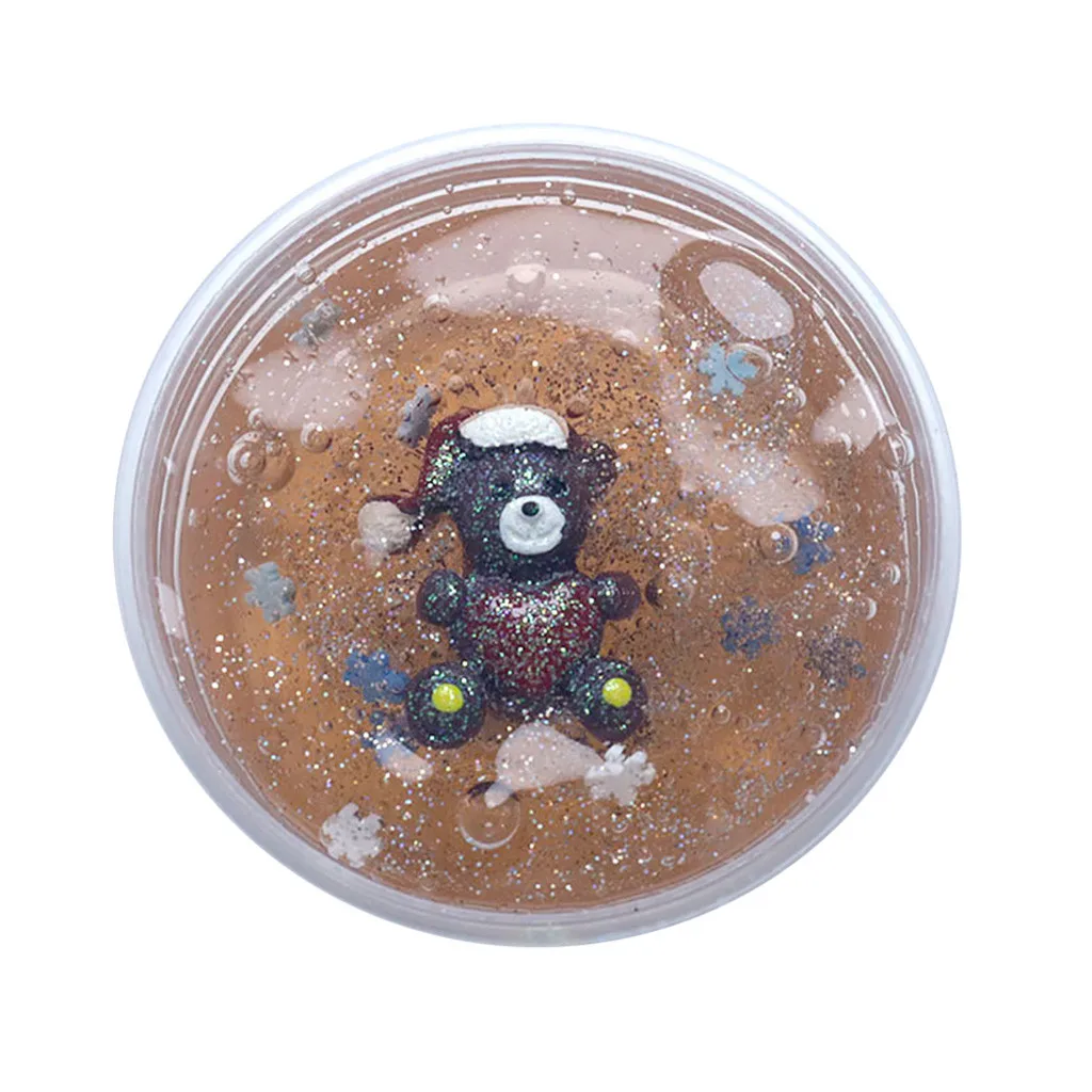 60 мл Рождественская слизи Ароматизированная подвеска мягкая грязь снятие стресса Детские глиняные игрушки Рождественская глиняная глина G1024
