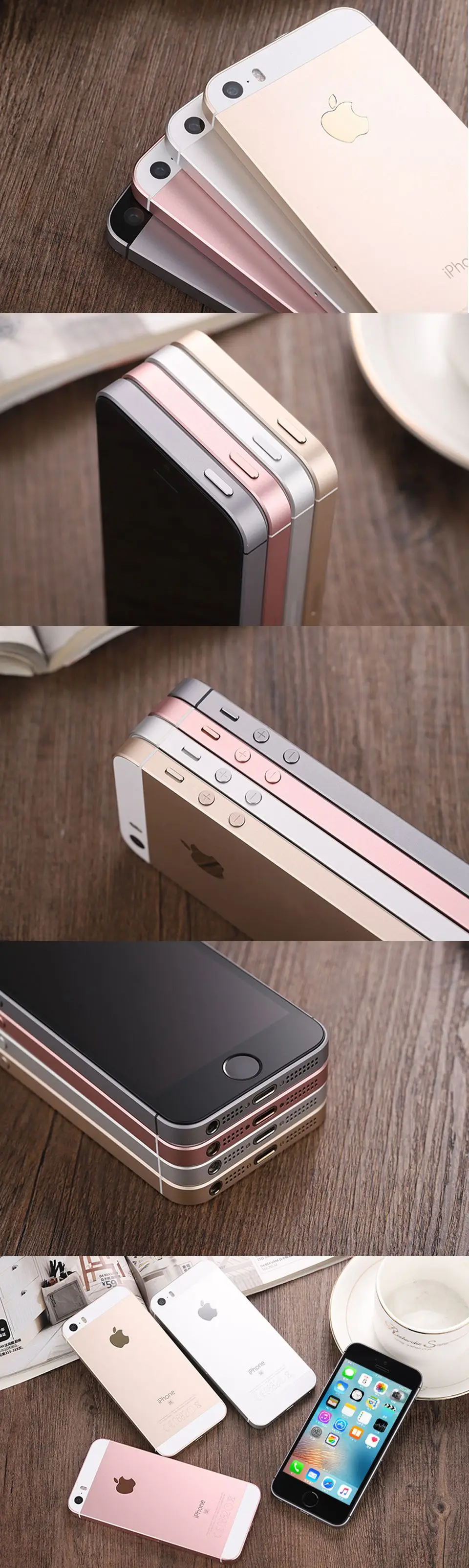 Разблокированный Apple iPhone SE Dual Core 4 аппарат не привязан к оператору сотовой связи смартфон герметичный контейнер под элемент питания 2 Гб Оперативная память 16/32/64GB Встроенная память по отпечатку пальца сотового телефона