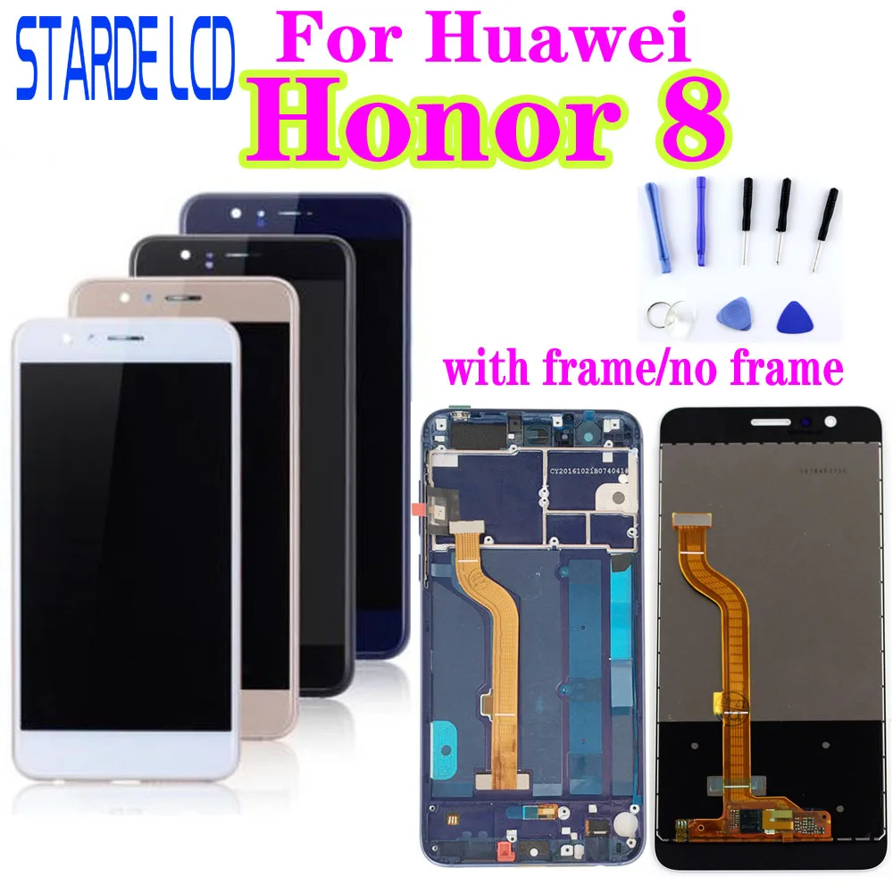Для Huawei Honor 8 ЖК дисплей сенсорный экран дигитайзер с рамкой FRD L19 замена|Экраны для