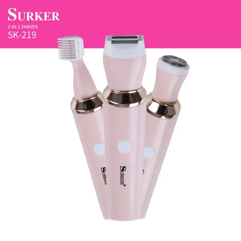 Surker 3 в 1 многофункциональная Женская Электробритва Триммер для бровей нож для волос полностью Моющийся Портативный USB Перезаряжаемый новое поступление
